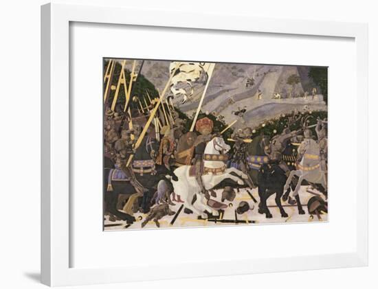 The Rout of San Romano, circa 1438-40 (Tempera on Poplar)-Paolo Uccello-Framed Giclee Print