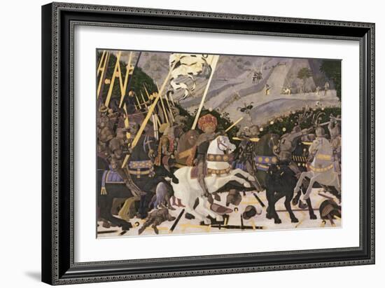 The Rout of San Romano, circa 1438-40 (Tempera on Poplar)-Paolo Uccello-Framed Giclee Print