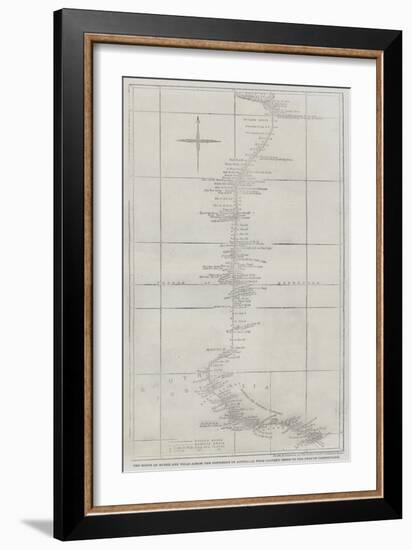 The Route of Burke and Wills across the Continent of Australia from Cooper's Creek to the Gulf of C-John Dower-Framed Giclee Print