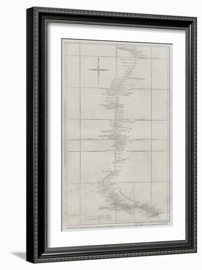 The Route of Burke and Wills across the Continent of Australia from Cooper's Creek to the Gulf of C-John Dower-Framed Giclee Print