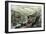 The Route to California. Truckee River, Sierra Nevada. Central Pacific Railway, 1871-Currier & Ives-Framed Giclee Print