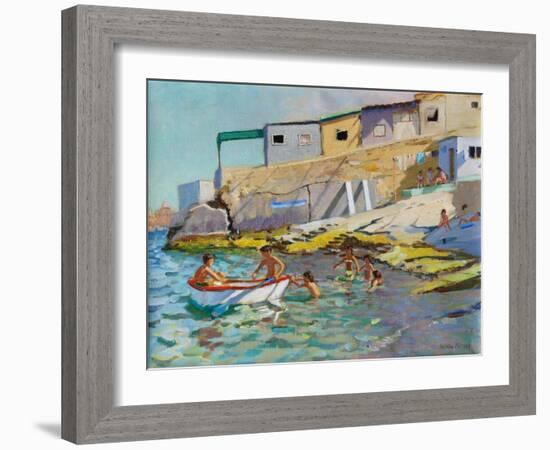 The Rowing Boat, Valetta, Malta, 2015-Andrew Macara-Framed Giclee Print