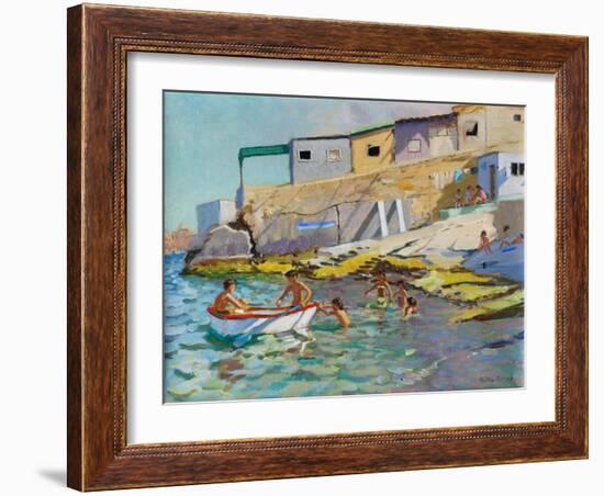 The Rowing Boat, Valetta, Malta, 2015-Andrew Macara-Framed Giclee Print