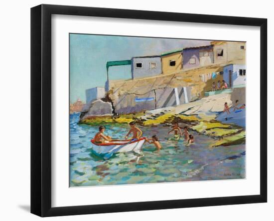 The Rowing Boat, Valetta, Malta, 2015-Andrew Macara-Framed Giclee Print