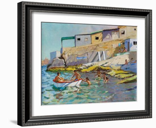 The Rowing Boat, Valetta, Malta, 2015-Andrew Macara-Framed Giclee Print