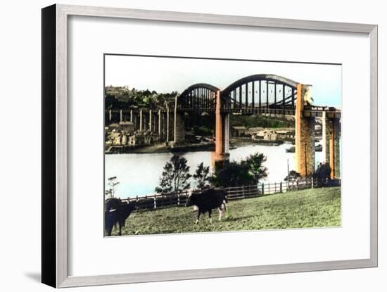 The Royal Albert Bridge, Saltash, Cornwall, 1926-null-Framed Giclee Print