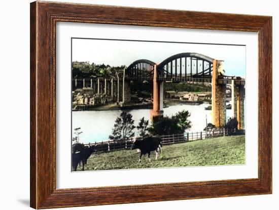 The Royal Albert Bridge, Saltash, Cornwall, 1926-null-Framed Giclee Print