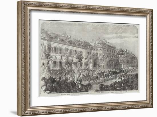 The Royal and Imperial Procession Passing the Boulevard Des Italiens-null-Framed Giclee Print