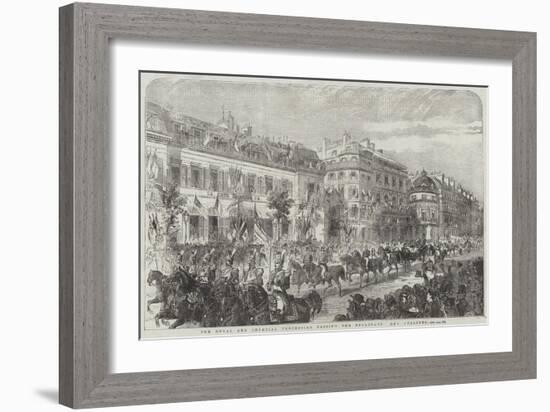 The Royal and Imperial Procession Passing the Boulevard Des Italiens-null-Framed Giclee Print