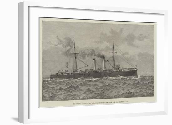 The Royal Arthur, New Armour-Protected Cruiser for the British Navy-null-Framed Giclee Print