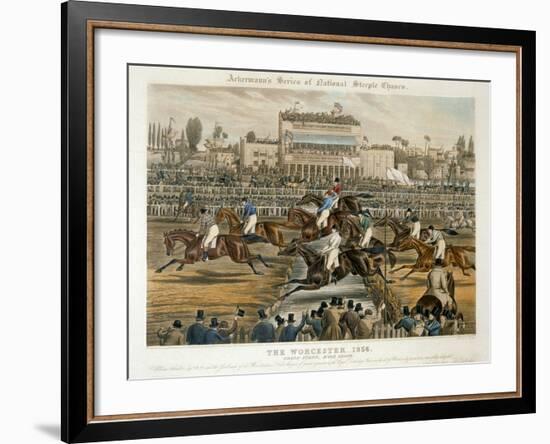 The Royal Birthday Stakes, Worcester, March 14th 1856: Grand Stand-Charles Hunt-Framed Giclee Print