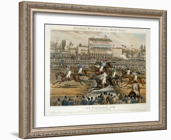 The Royal Birthday Stakes, Worcester, March 14th 1856: Grand Stand-Charles Hunt-Framed Giclee Print