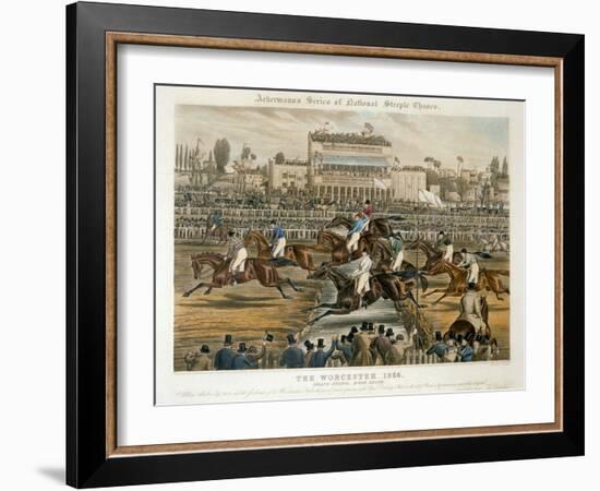 The Royal Birthday Stakes, Worcester, March 14th 1856: Grand Stand-Charles Hunt-Framed Giclee Print