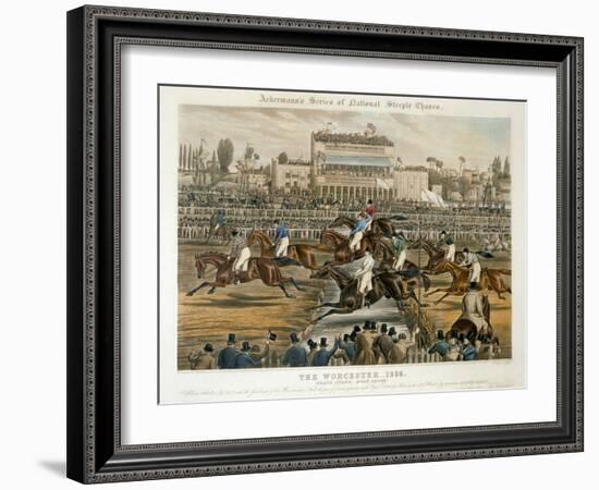 The Royal Birthday Stakes, Worcester, March 14th 1856: Grand Stand-Charles Hunt-Framed Giclee Print