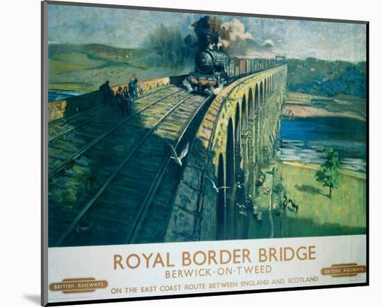 The Royal Border Bridge, BR, c.1948-1965-null-Mounted Art Print