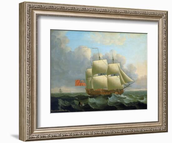 The 'Royal Caroline', Built in 1749 in Deptford (England). Oil on Canvas, 1750, by John Cleveley (1-John the Elder Cleveley-Framed Giclee Print