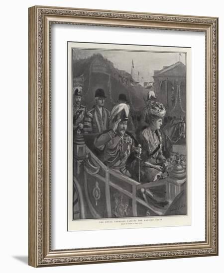 The Royal Carriage Passing the Mansion House-Sydney Prior Hall-Framed Giclee Print