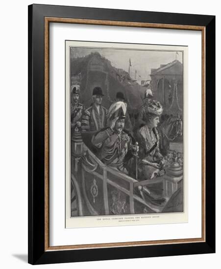 The Royal Carriage Passing the Mansion House-Sydney Prior Hall-Framed Giclee Print