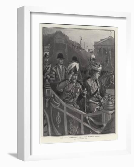 The Royal Carriage Passing the Mansion House-Sydney Prior Hall-Framed Giclee Print
