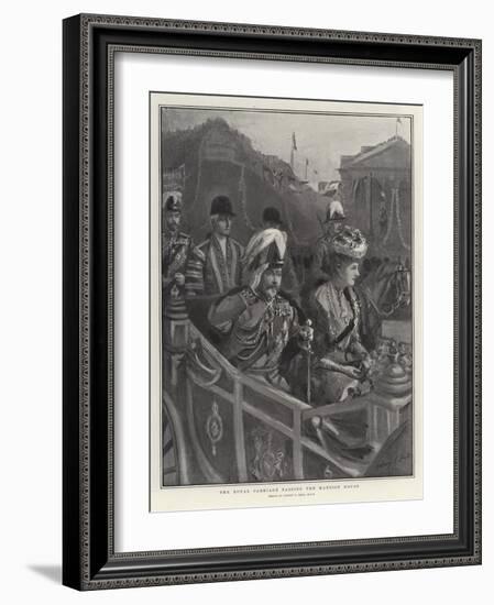 The Royal Carriage Passing the Mansion House-Sydney Prior Hall-Framed Giclee Print