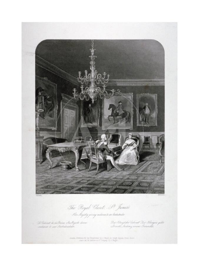 The Royal Closet In St James S Palace Westminster London C1840 The Royal Closet In St James S Palace Westminster London C1840by Harden Sidney Melville