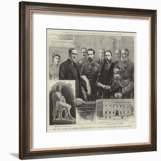 The Royal College of Surgeons, Dublin, Unveiling of a Statue of William Dease, the First President-null-Framed Giclee Print