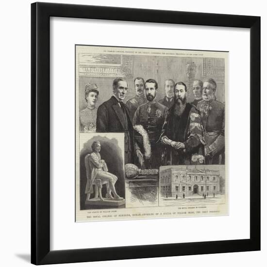The Royal College of Surgeons, Dublin, Unveiling of a Statue of William Dease, the First President-null-Framed Giclee Print