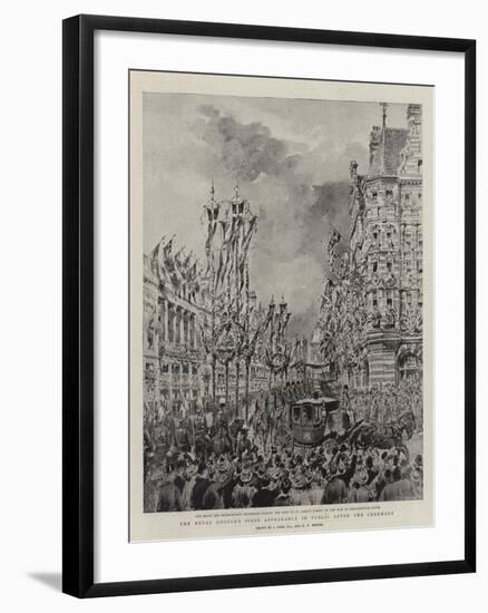 The Royal Couple's First Appearance in Public after the Ceremony-Joseph Nash-Framed Giclee Print