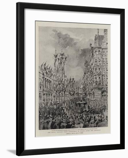 The Royal Couple's First Appearance in Public after the Ceremony-Joseph Nash-Framed Giclee Print