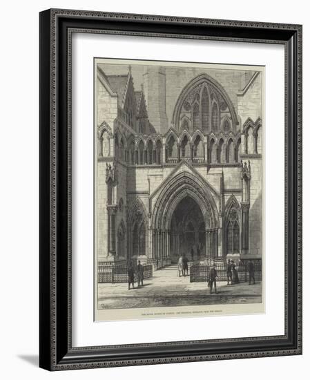 The Royal Courts of Justice, the Principal Entrance from the Strand-Frank Watkins-Framed Giclee Print