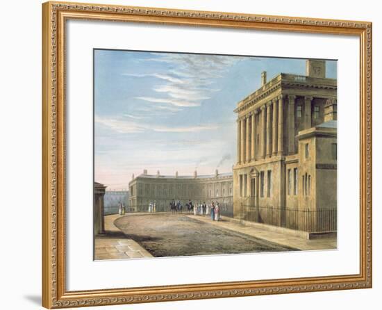 The Royal Crescent, Bath 1820-David Cox-Framed Giclee Print