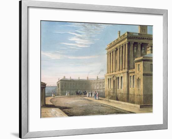 The Royal Crescent, Bath 1820-David Cox-Framed Giclee Print