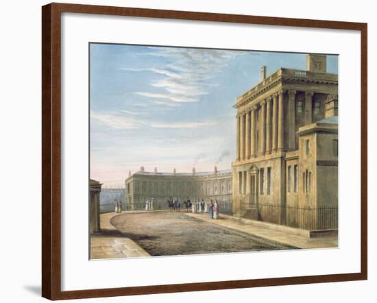 The Royal Crescent, Bath 1820-David Cox-Framed Giclee Print