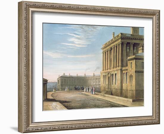 The Royal Crescent, Bath 1820-David Cox-Framed Giclee Print