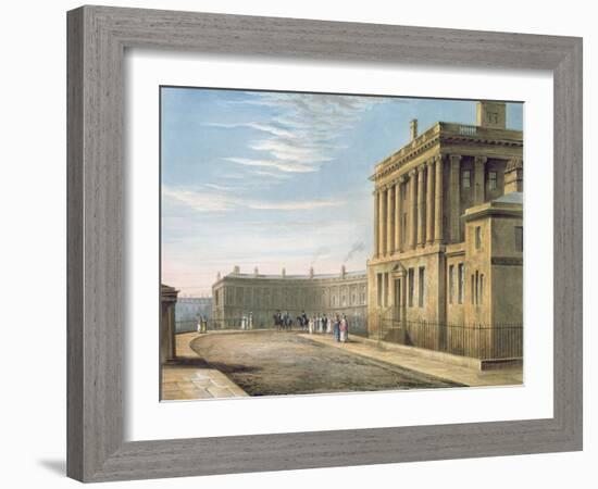 The Royal Crescent, Bath 1820-David Cox-Framed Giclee Print