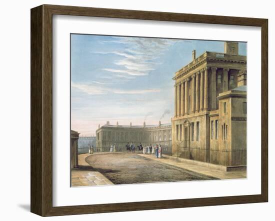 The Royal Crescent, Bath 1820-David Cox-Framed Giclee Print