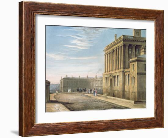 The Royal Crescent, Bath 1820-David Cox-Framed Giclee Print