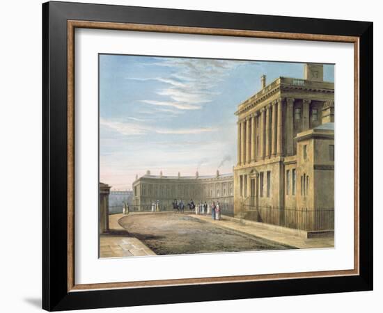 The Royal Crescent, Bath 1820-David Cox-Framed Giclee Print