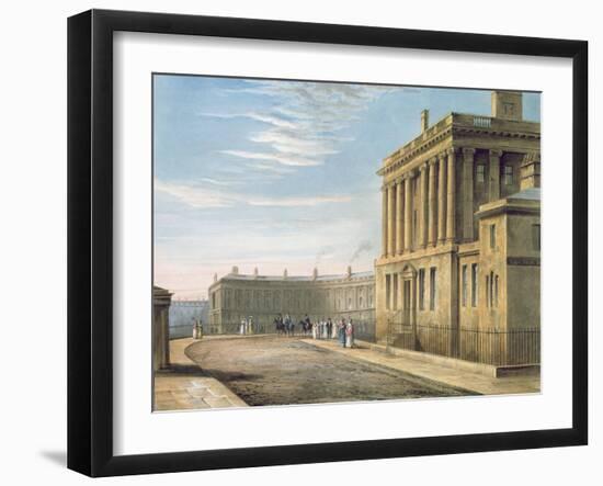 The Royal Crescent, Bath 1820-David Cox-Framed Giclee Print