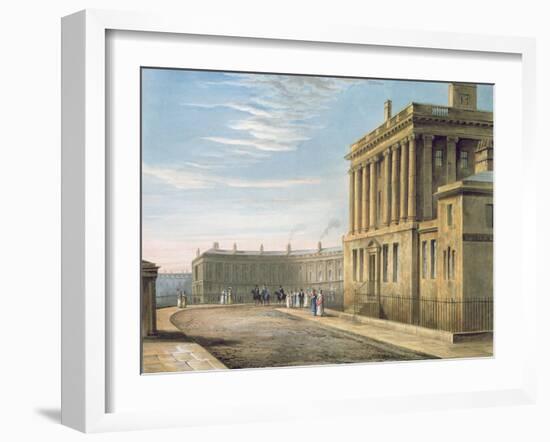 The Royal Crescent, Bath 1820-David Cox-Framed Giclee Print