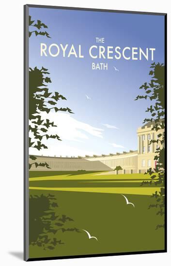 The Royal Crescent - Dave Thompson Contemporary Travel Print-Dave Thompson-Mounted Giclee Print