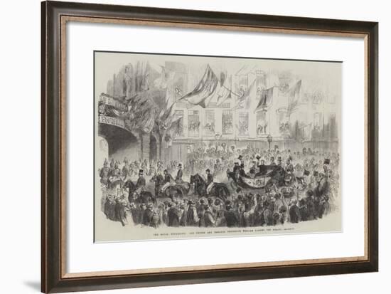 The Royal Departure, the Prince and Princess Frederick William Passing the Strand-null-Framed Giclee Print