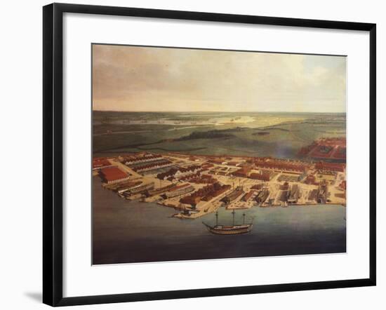 The Royal Dockyard in Chatham, by Joseph Farington, 1785-94-Joseph Farington-Framed Giclee Print