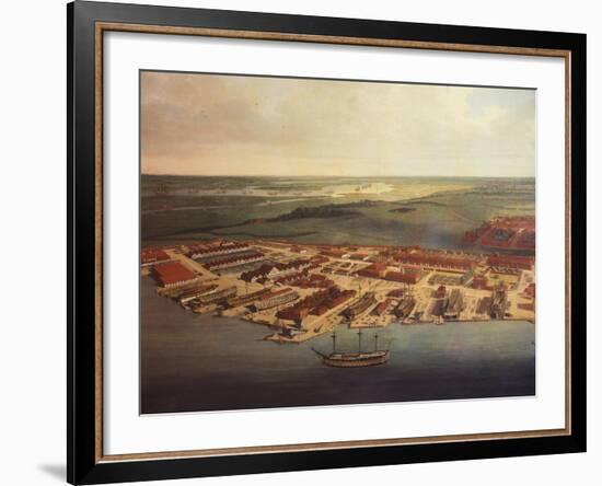 The Royal Dockyard in Chatham, by Joseph Farington, 1785-94-Joseph Farington-Framed Giclee Print