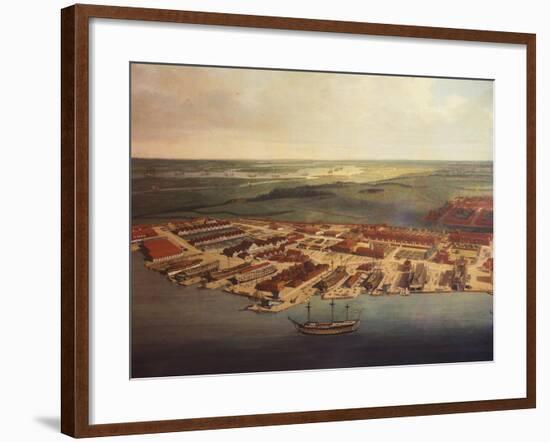 The Royal Dockyard in Chatham, by Joseph Farington, 1785-94-Joseph Farington-Framed Giclee Print