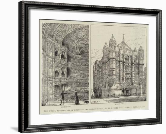 The Royal English Opera House in Cambridge Circus, to Be Opened on Saturday, 31 January-Henry William Brewer-Framed Giclee Print