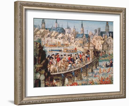 The Royal Entry Festival of Henri II (1519-59) into Rouen, 1st October 1550-French-Framed Giclee Print