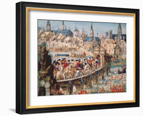 The Royal Entry Festival of Henri II (1519-59) into Rouen, 1st October 1550-French-Framed Giclee Print