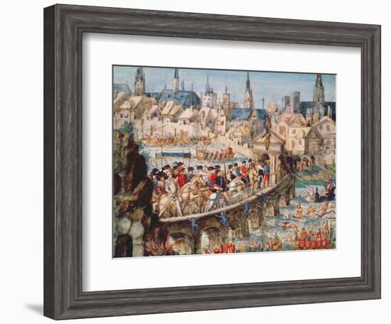 The Royal Entry Festival of Henri II (1519-59) into Rouen, 1st October 1550-French-Framed Giclee Print