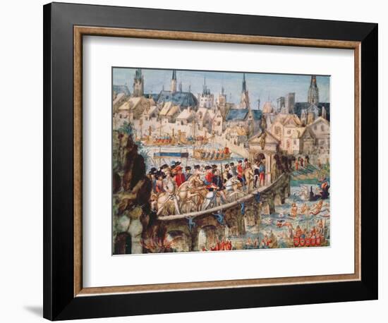 The Royal Entry Festival of Henri II (1519-59) into Rouen, 1st October 1550-French-Framed Giclee Print